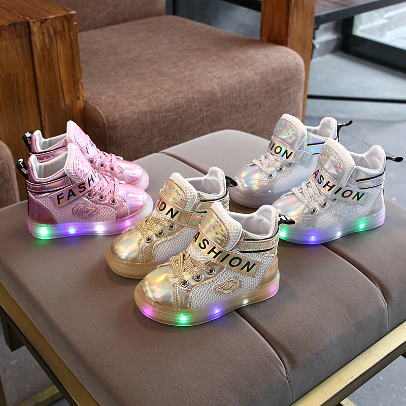 

Toddler Girl FASHION LED Ankle Athletic Shoes