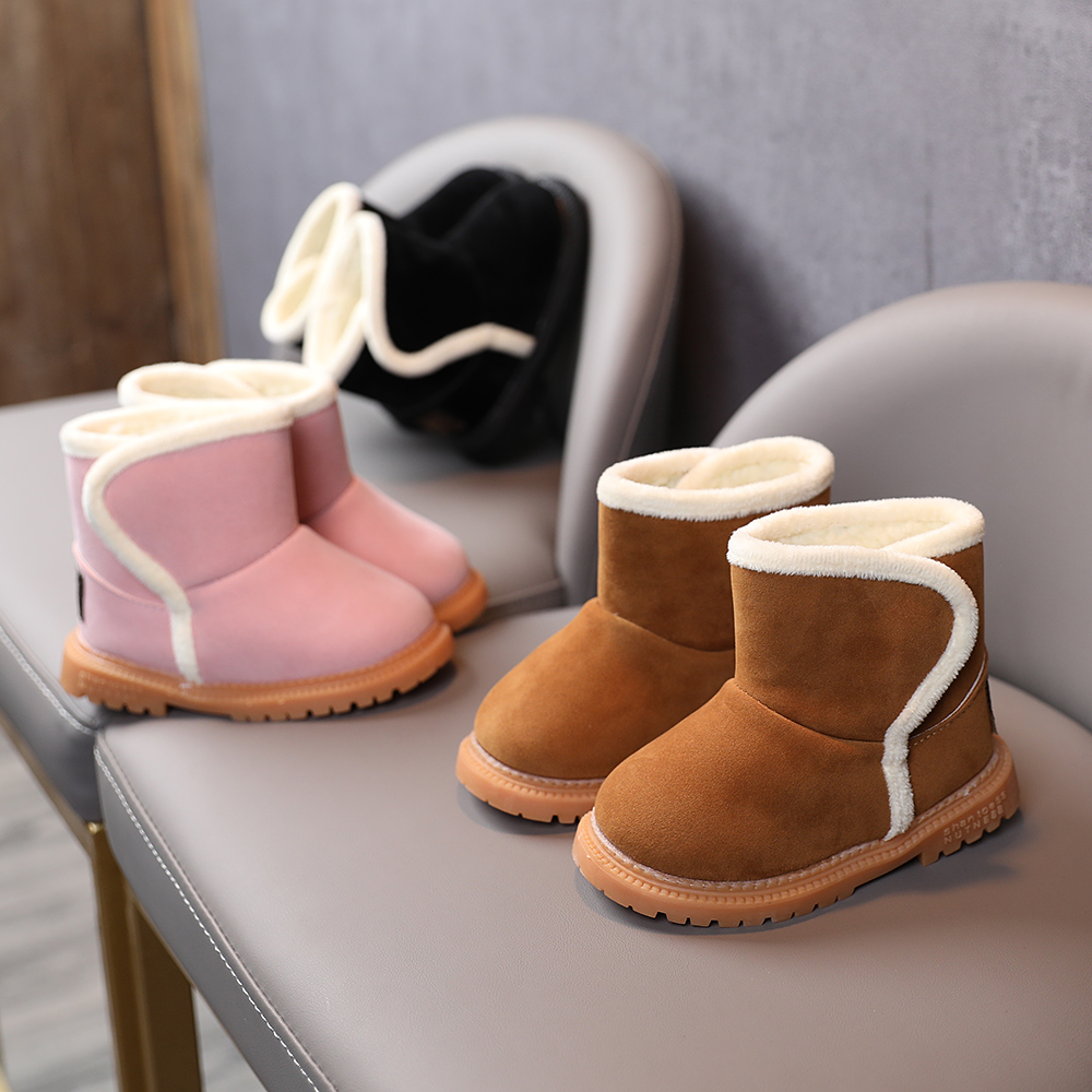 

Toddler Solid Fleece-lining Snow Boots