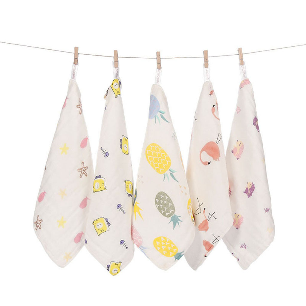 

5-pack Cartoon Animal Print Towel for Baby