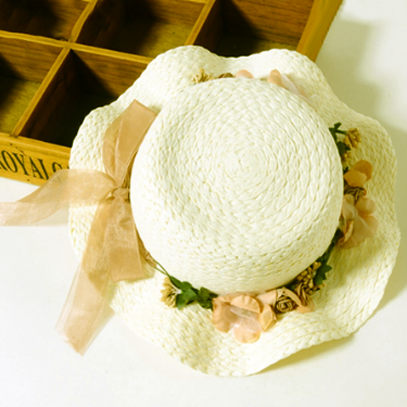 

Baby / Toddler Flower Lace Decor Summer Sun-proof Straw Hat