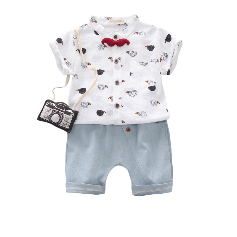 

Baby / Toddler Hedgehog Patterned Shirt and Solid Shorts Set