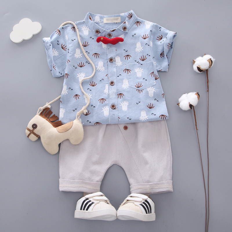 

Baby / Toddler Octopus Patterned Short-sleeve Tee and Shorts Set