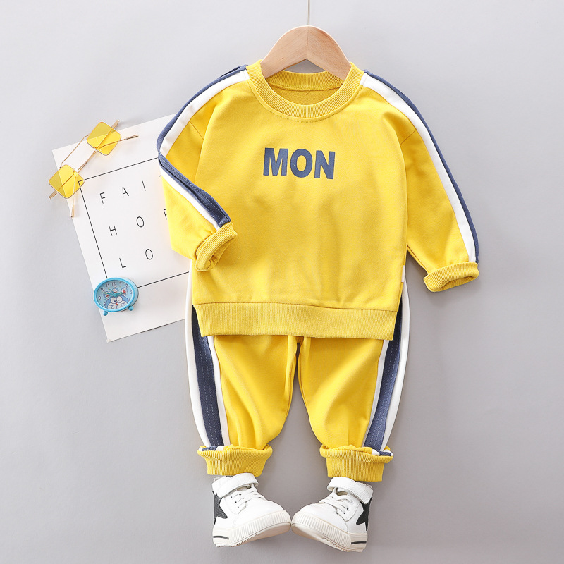 

2pcs Baby Boy Long-sleeve Cotton casual Letter Baby's Sets