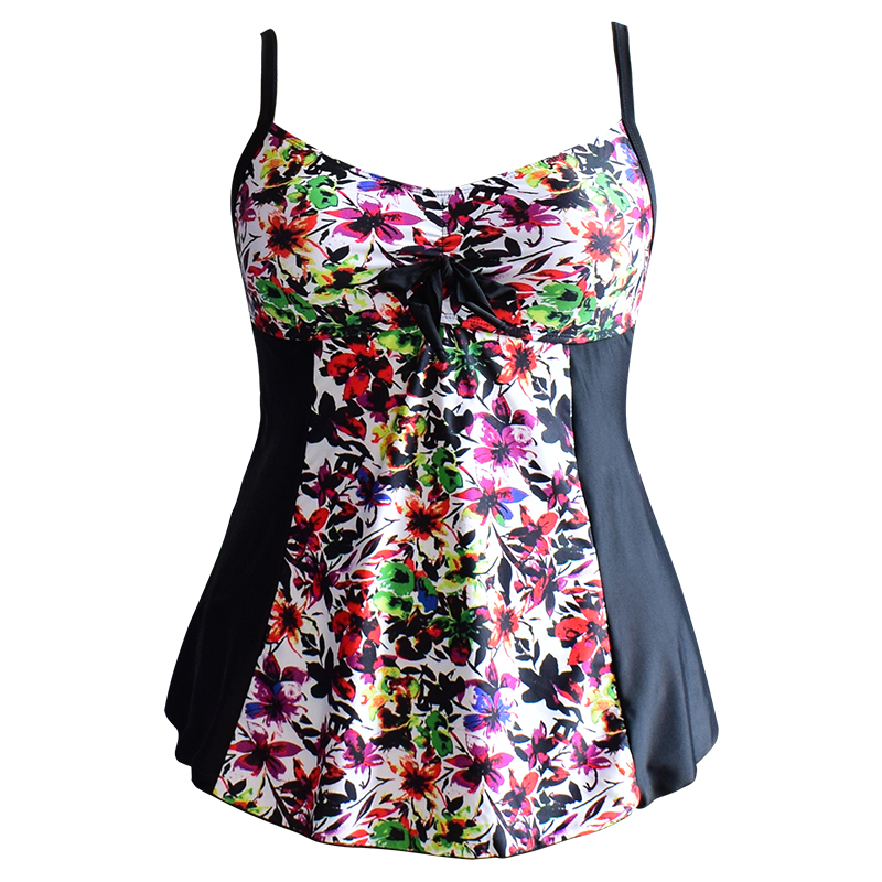 

Stylish Floral Two-piece Plus-size Swimsuit