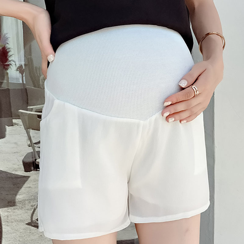 

Basic Solid Chiffon Maternity Shorts