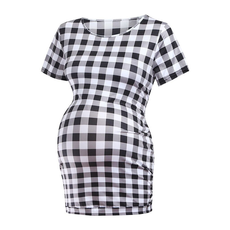 

Trendy Print Short-sleeve Maternity Top