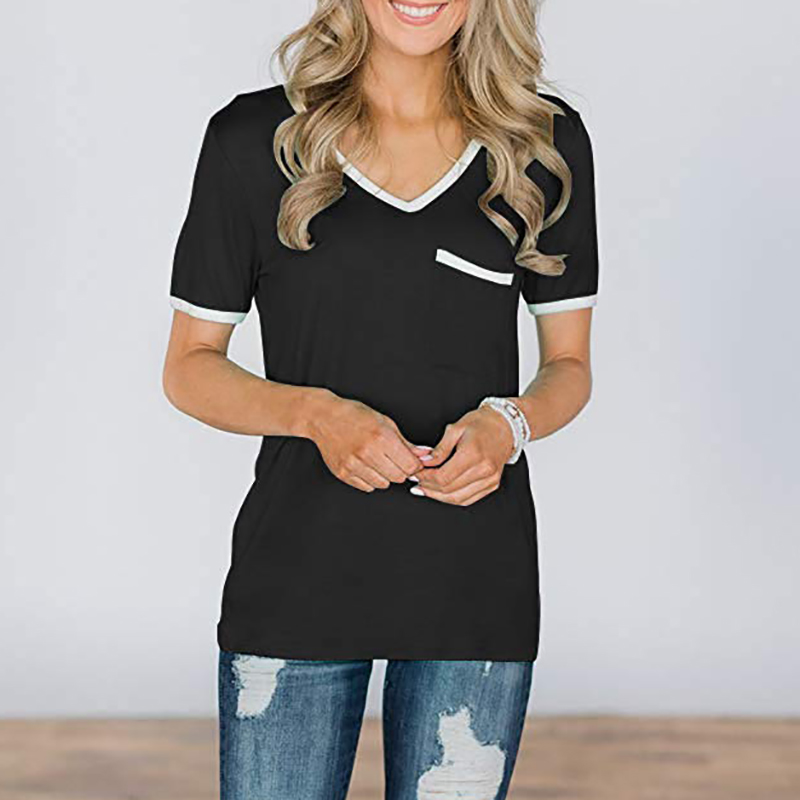 

Casual Pocket Design Short-sleeve Top