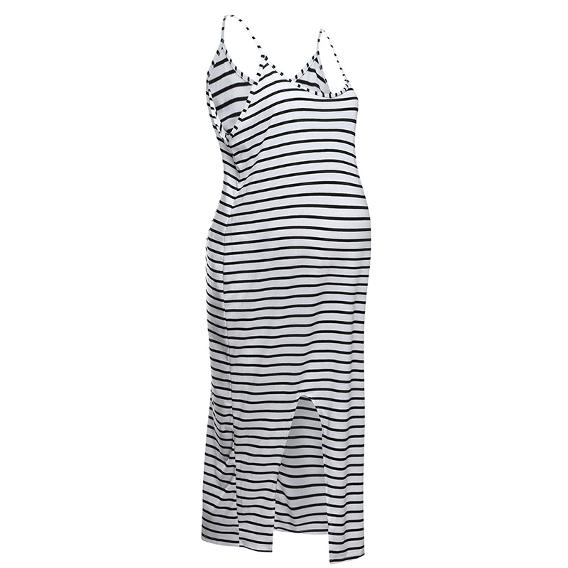 

Casual Striped Maternity Slip Dress