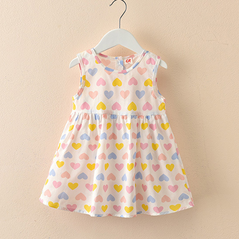 

Baby / Toddler Girl Colorful Heart Print Dress