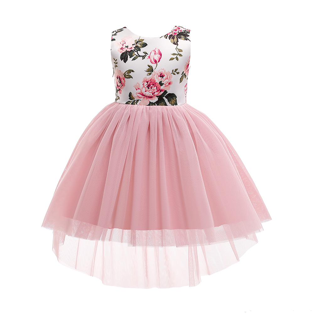 

Elegant Floral Print Allover Sleeveless Party Dress