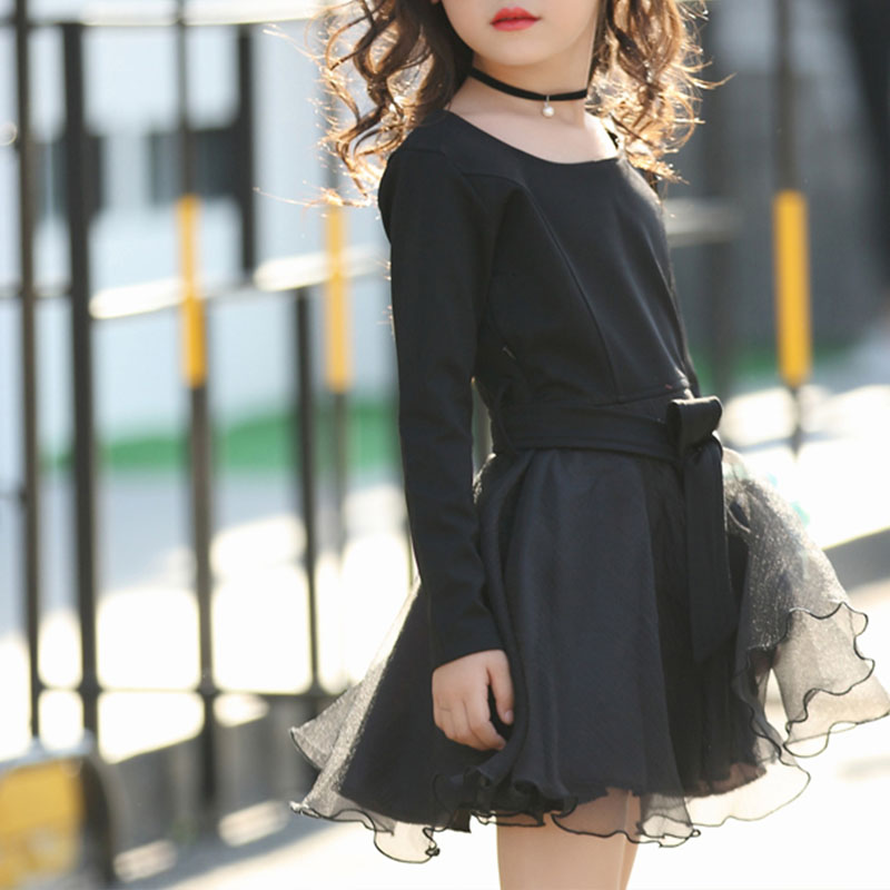 

Long-sleeve Princess Slimming mesh Dress for Girl