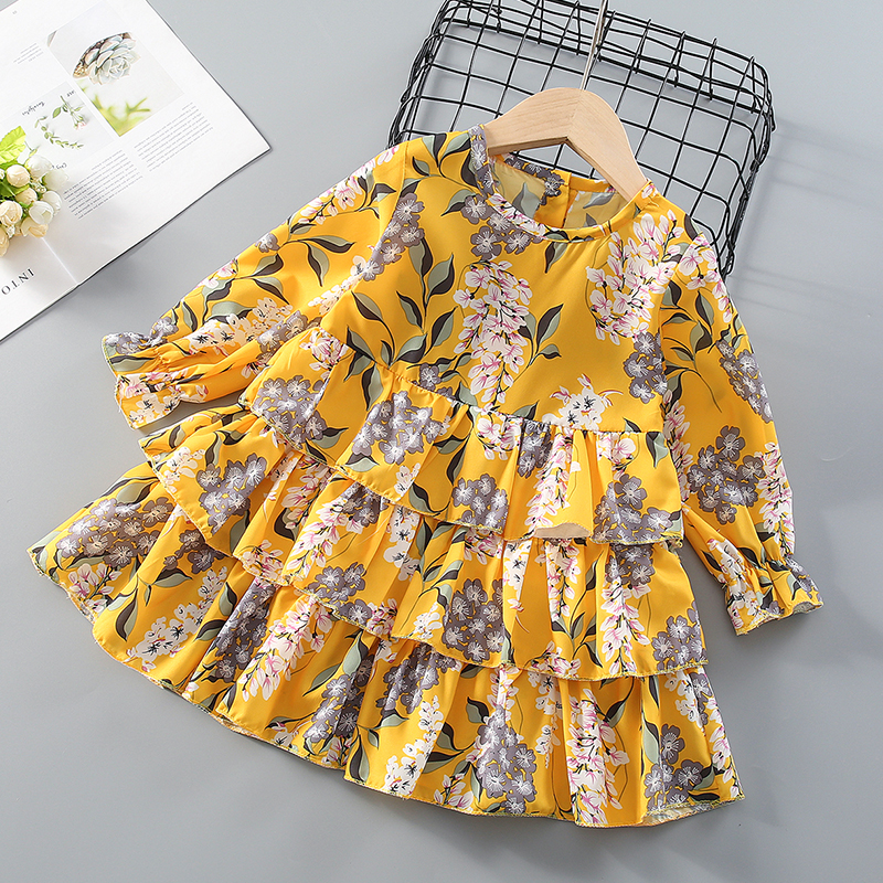 

Baby / Toddler Floral Ruffled Long-sleeve Dress
