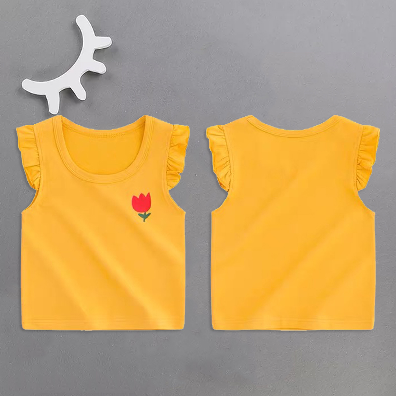 

Baby / Toddler Girl Flower Flutter-sleeve Tank Top