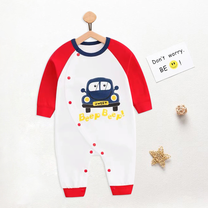 

Baby Boy Car Print Long-sleeve Jumpsuit