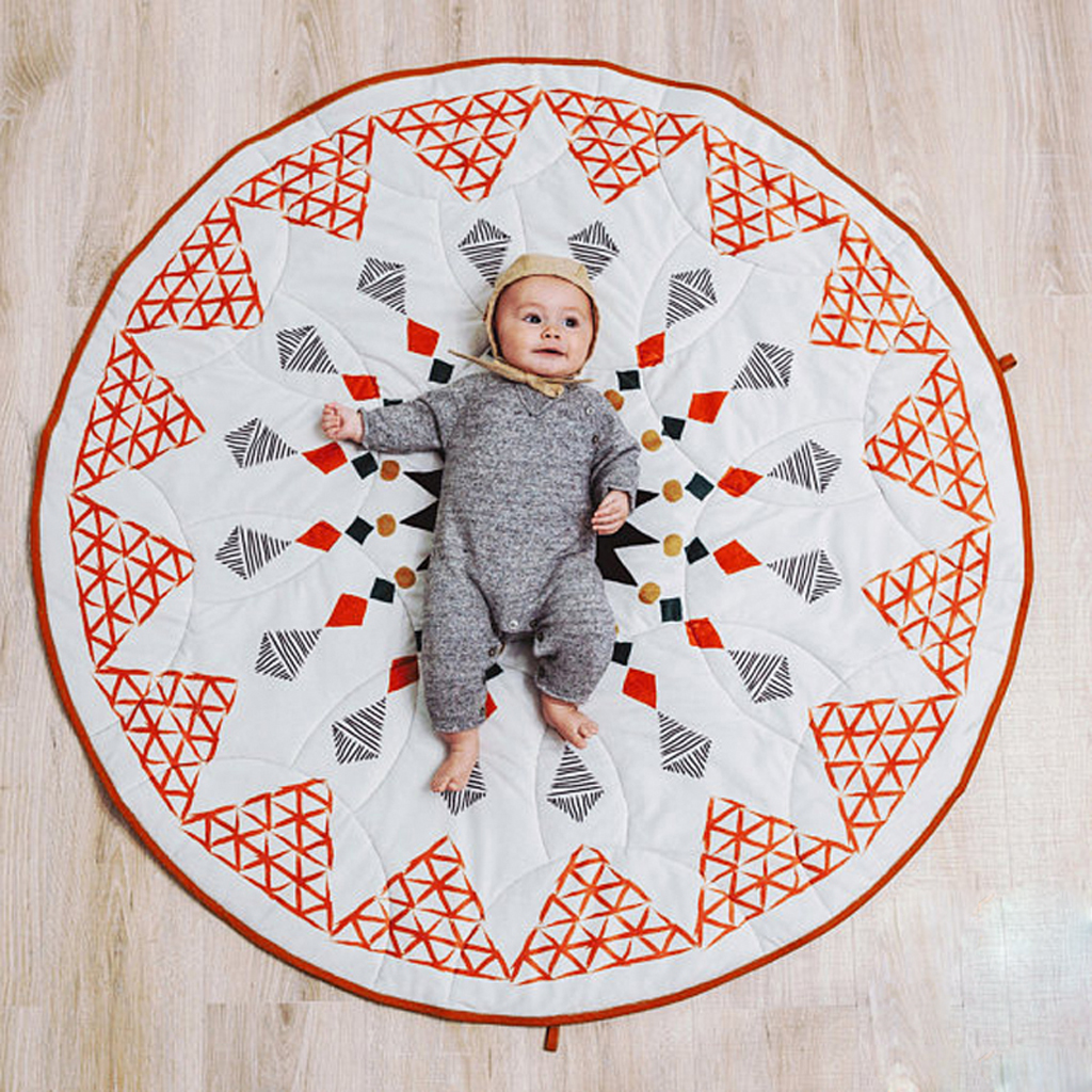 

New Geometric Diamond Pattern Baby Crawling Mat Children's Room Decoration Play Mat Moroccan Style Baby Mat Universal Floor Pad
