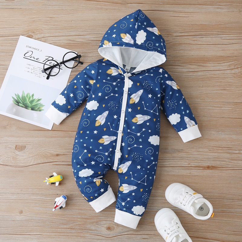

Baby Stylish Rocket Hooded Jumpsuit