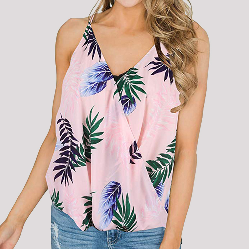 

Stylish Plant Print Camisole