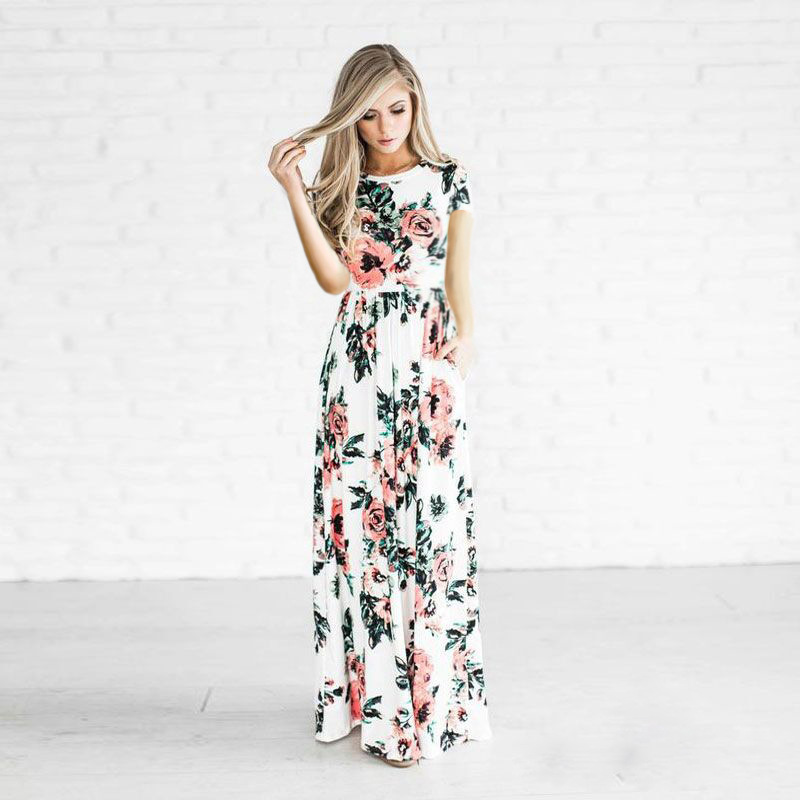 

Sassy Floral Short-sleeve Dress for Women