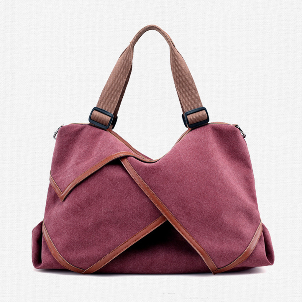 

Stylish Splice Large Capacity Canvas Shoulder Bag