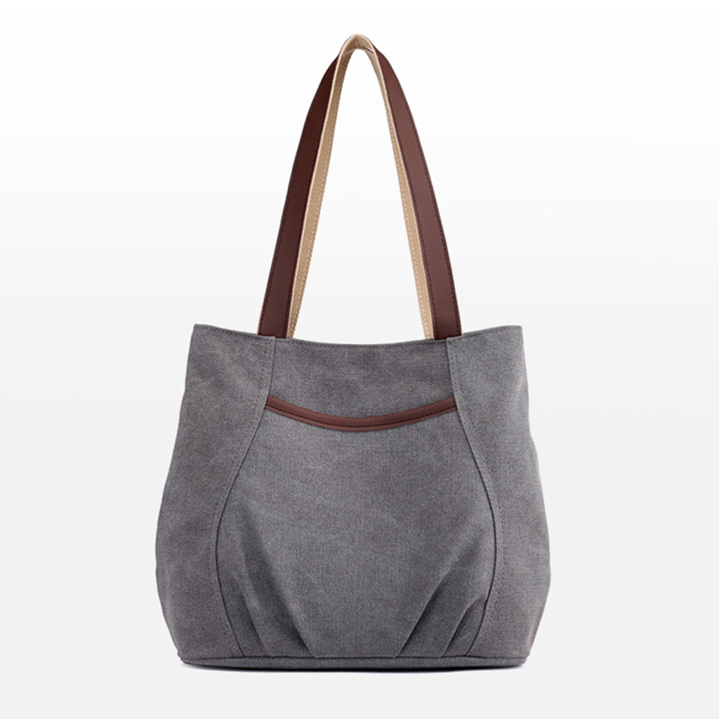 

Trendy Ruffled Canvas Shoulder Bag
