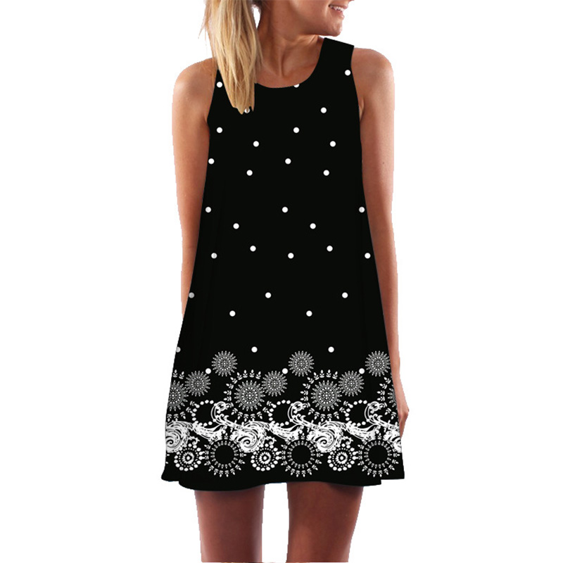 

Trendy Allover Sleeveless Dress
