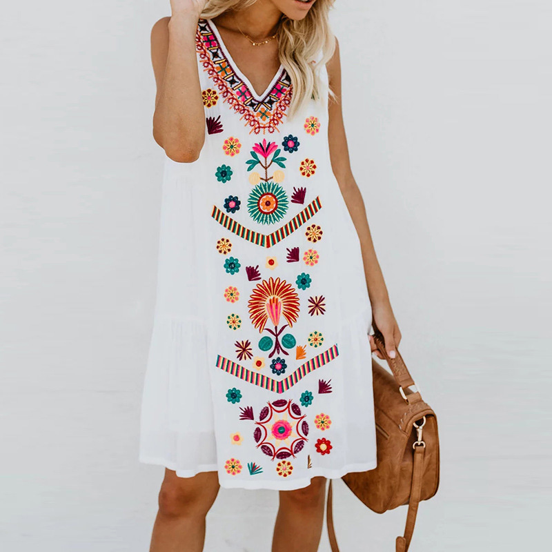 

Casual Allover Sleeveless Mini Dress