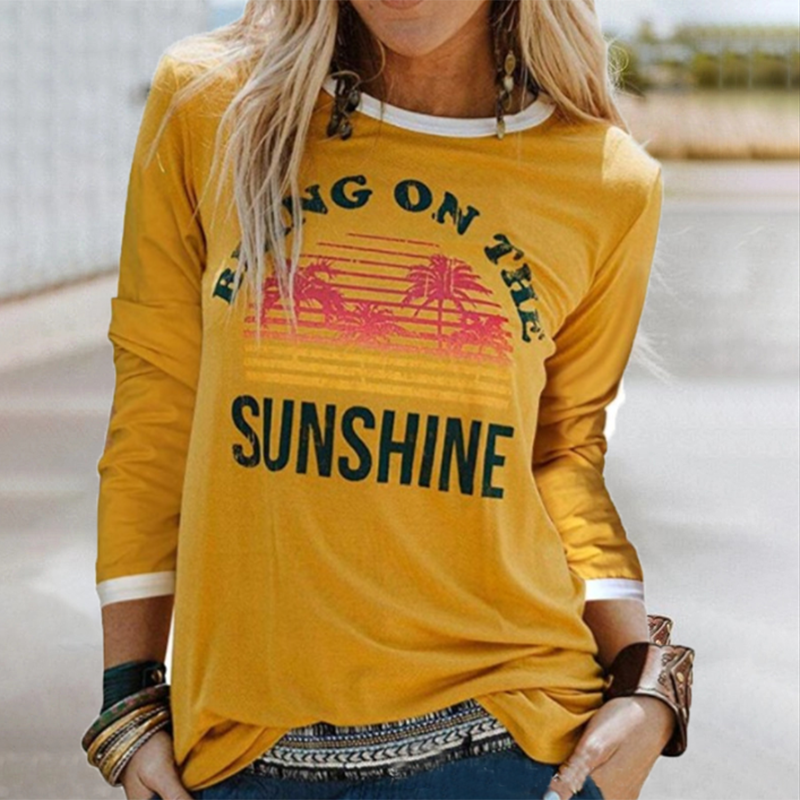 

Stylish Letter Print Long-sleeve Tee