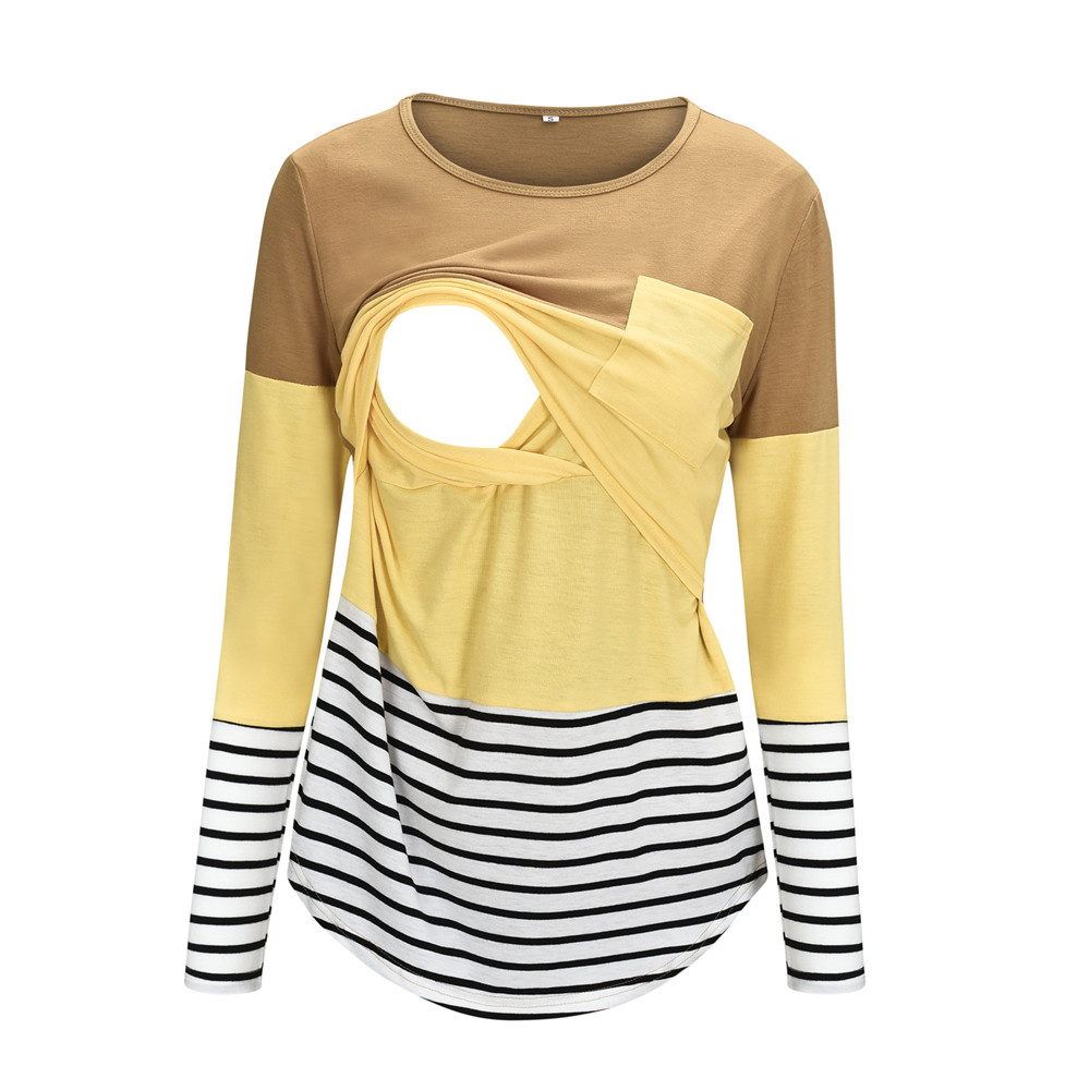 

Snappy Color Block Long-sleeve Nursing Top