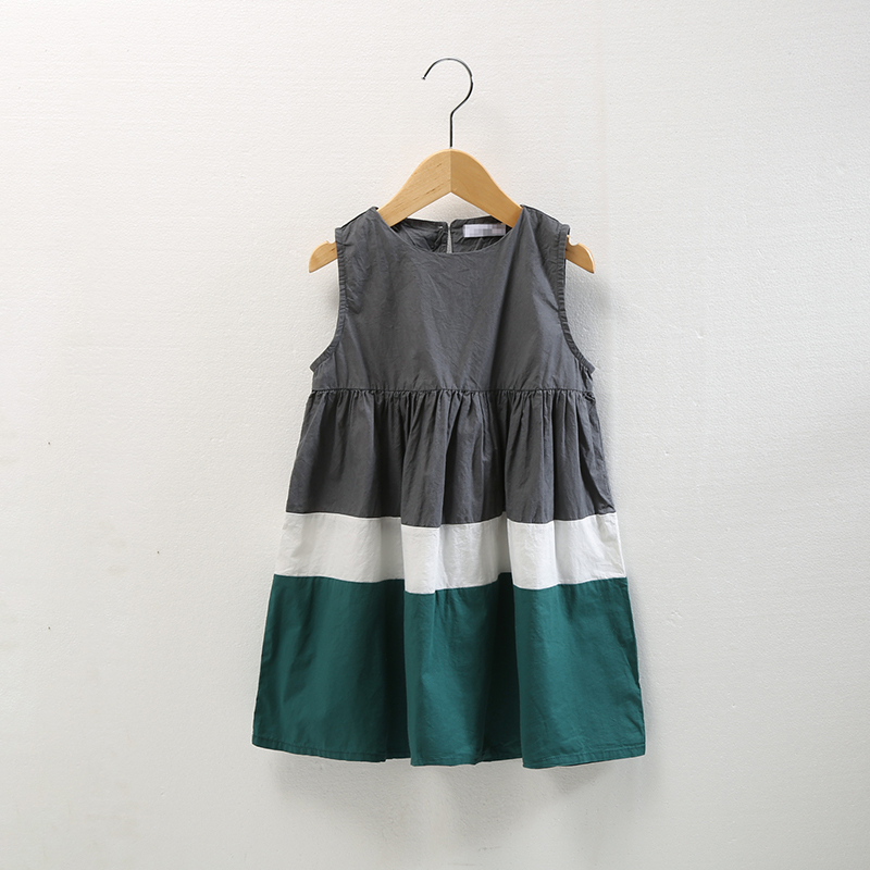 

Fashionable Color Block Sleeveless Dress