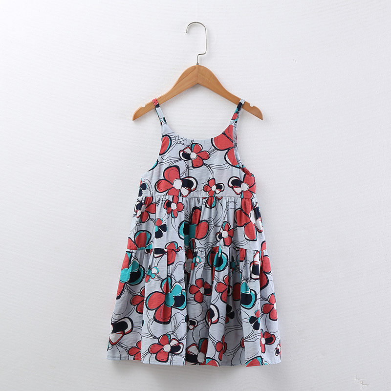 

Pretty Flower Pattern Strap Dress