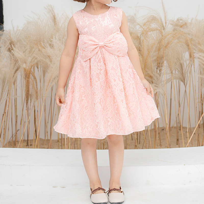 

Baby Bowknot Decor Sleeveless Dress