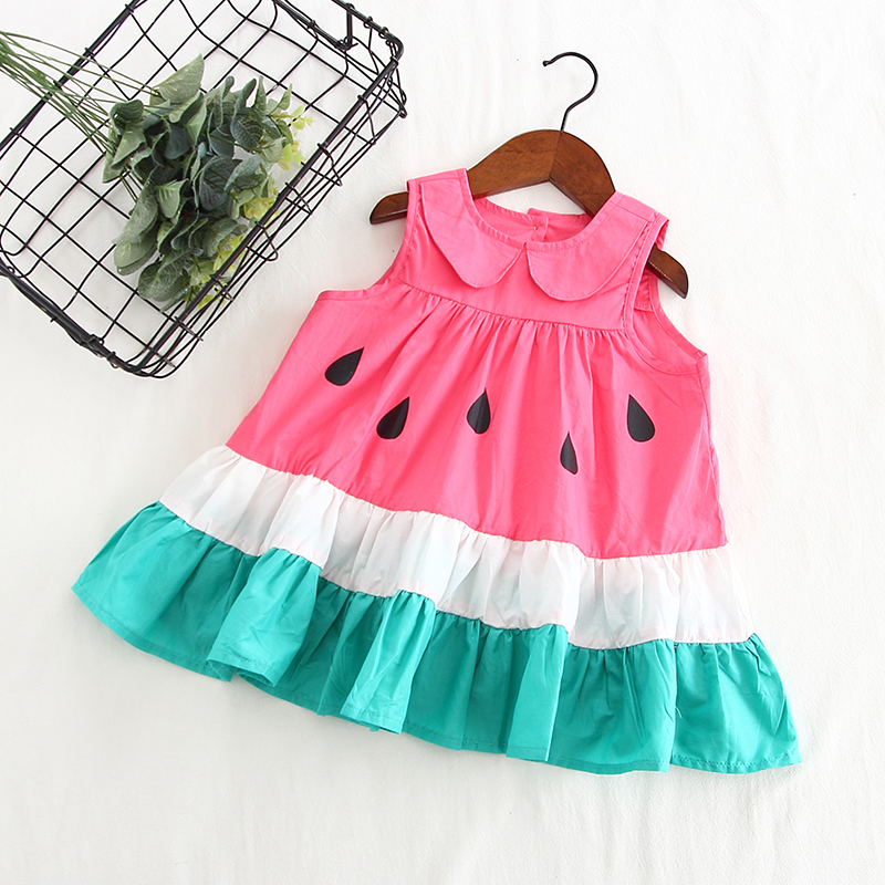

Watermelon Print Doll Collar Sleeveless Dress