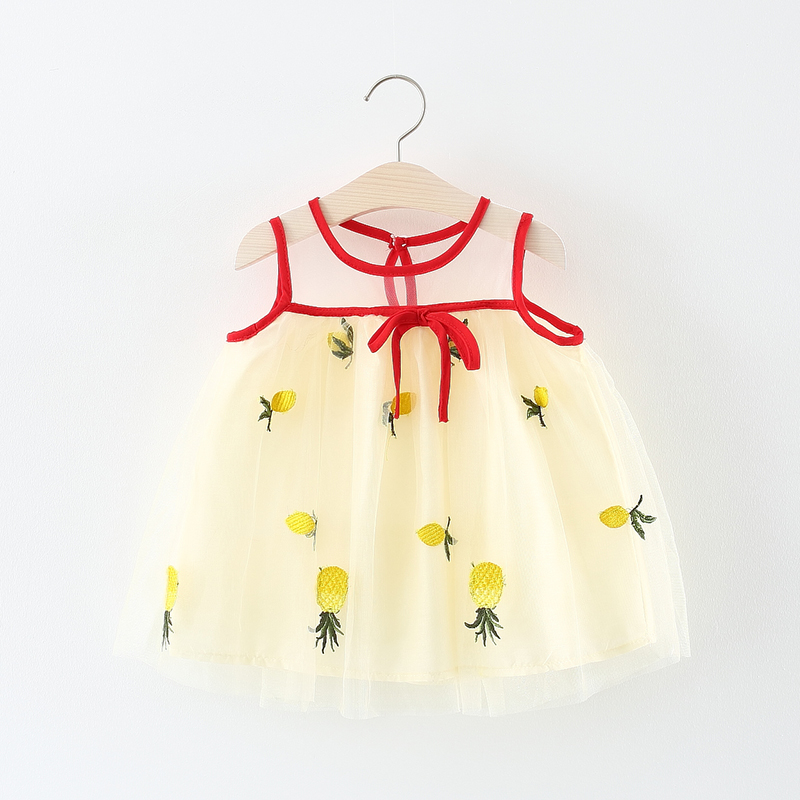 

Pineapple Print Sleeveless Tulle Dress