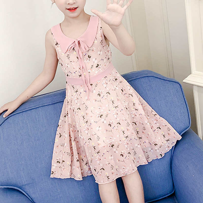 

Print Floral Peter pan collar Sleeveless Dress