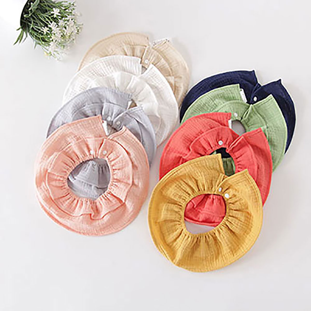 

2-pack Stylish Solid Bibs Set for Baby