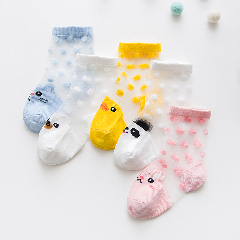 

Baby / Kid 5-pairs Animal Pattern See-through Socks