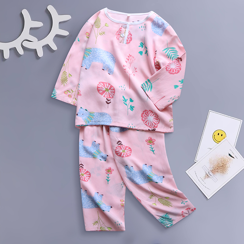 

2-piece Baby / Toddler Cartoon Print Top and Pants Pajamas Set