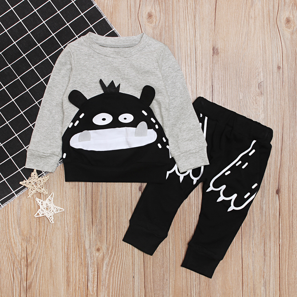 

2-piece Super Trendy Animal Graphic Design Long-sleeve Top and Pants Set