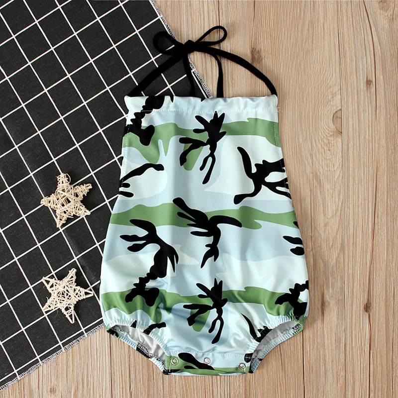 

Baby Camoulage Style Halter Bodysuit