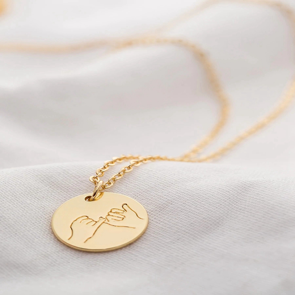 

Stylish Coin Design Carving Necklace