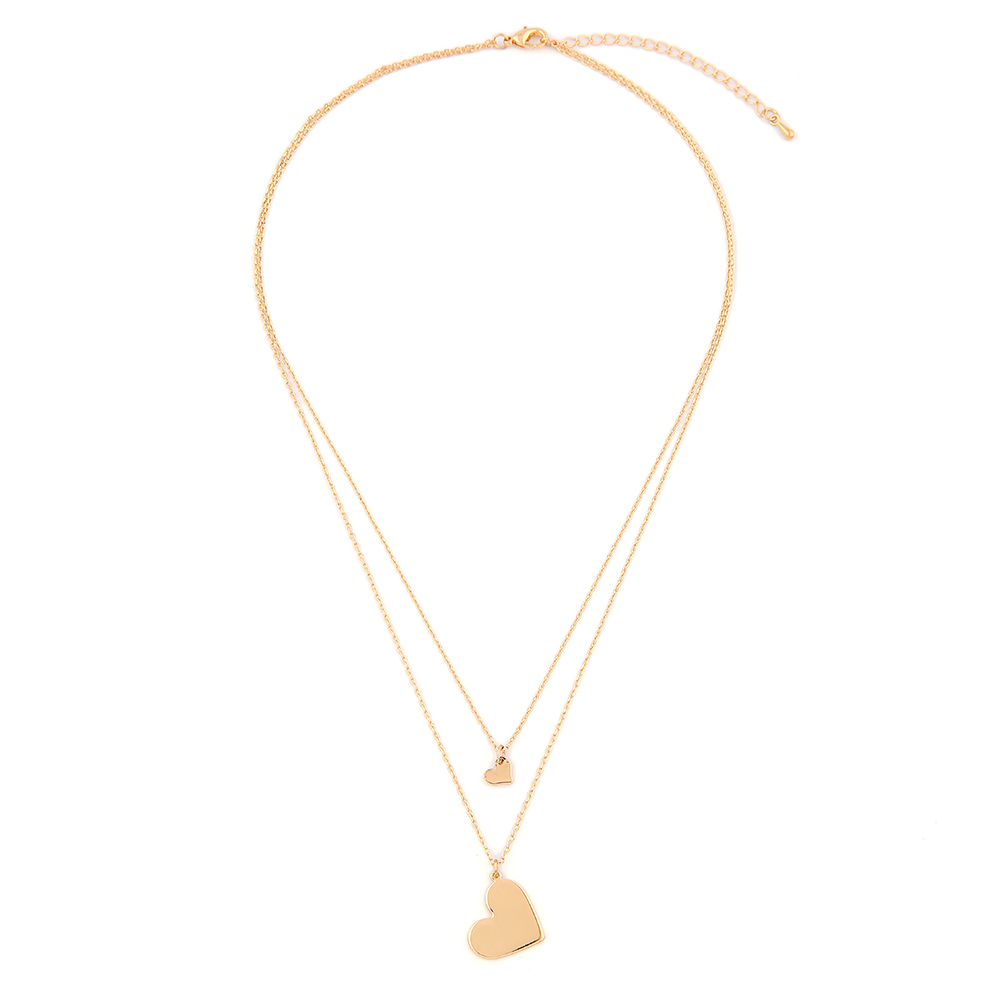 

Double Layer Heart Decor Necklace