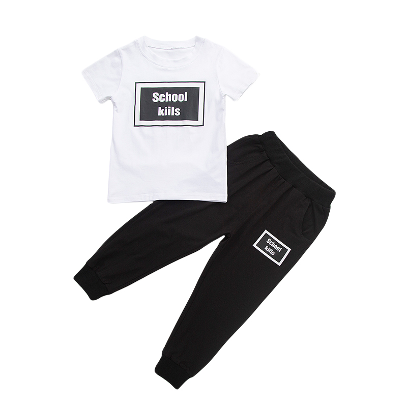 

Baby / Toddler School Kills Print Tee and Casual Pants Set