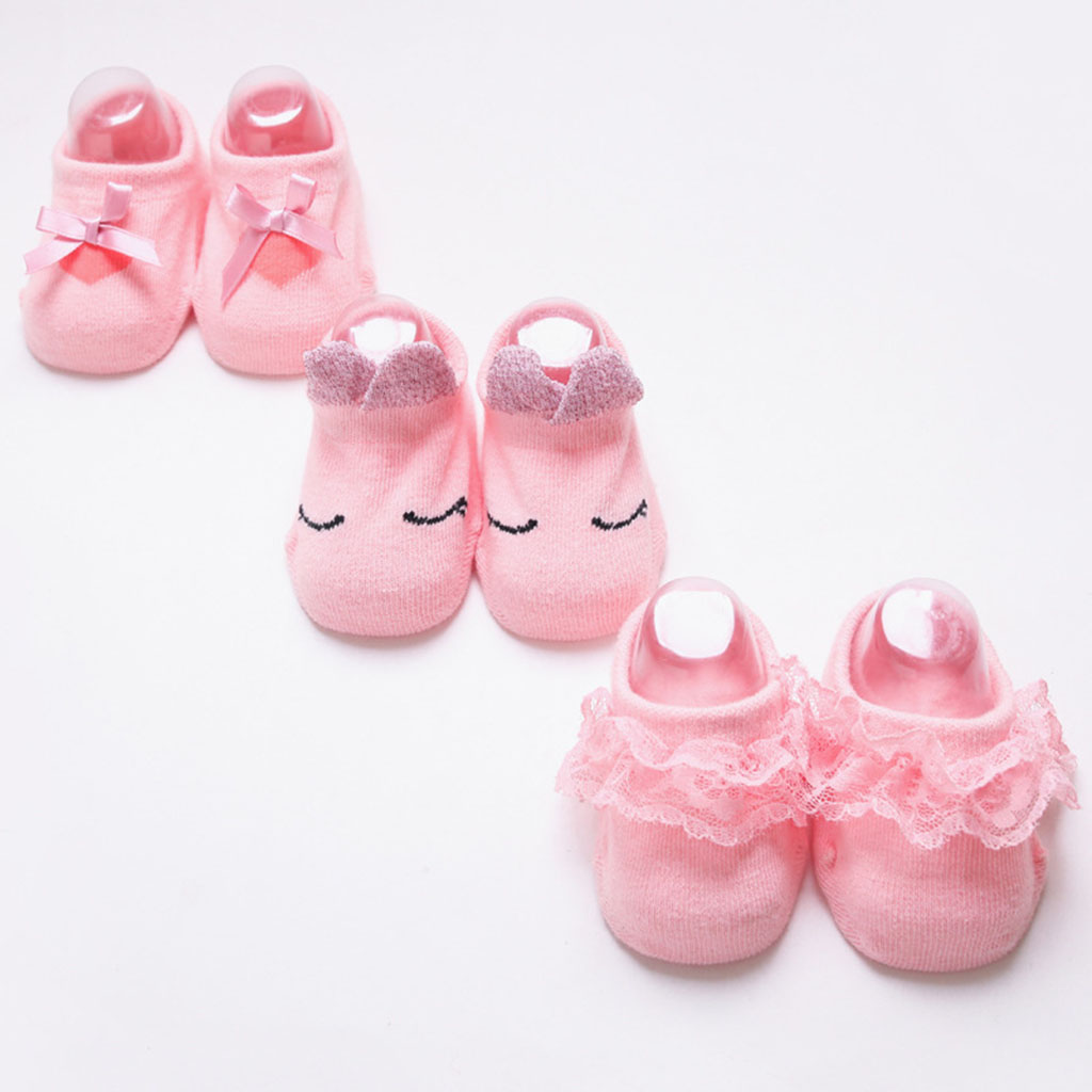 

3-pack Baby/ Toddler Girl's Bow Lace Decor Socks