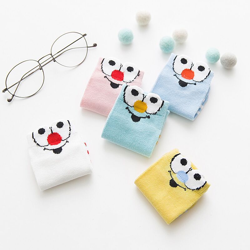 

5-pcs Baby / Toddler Clown Pattern Thin Socks