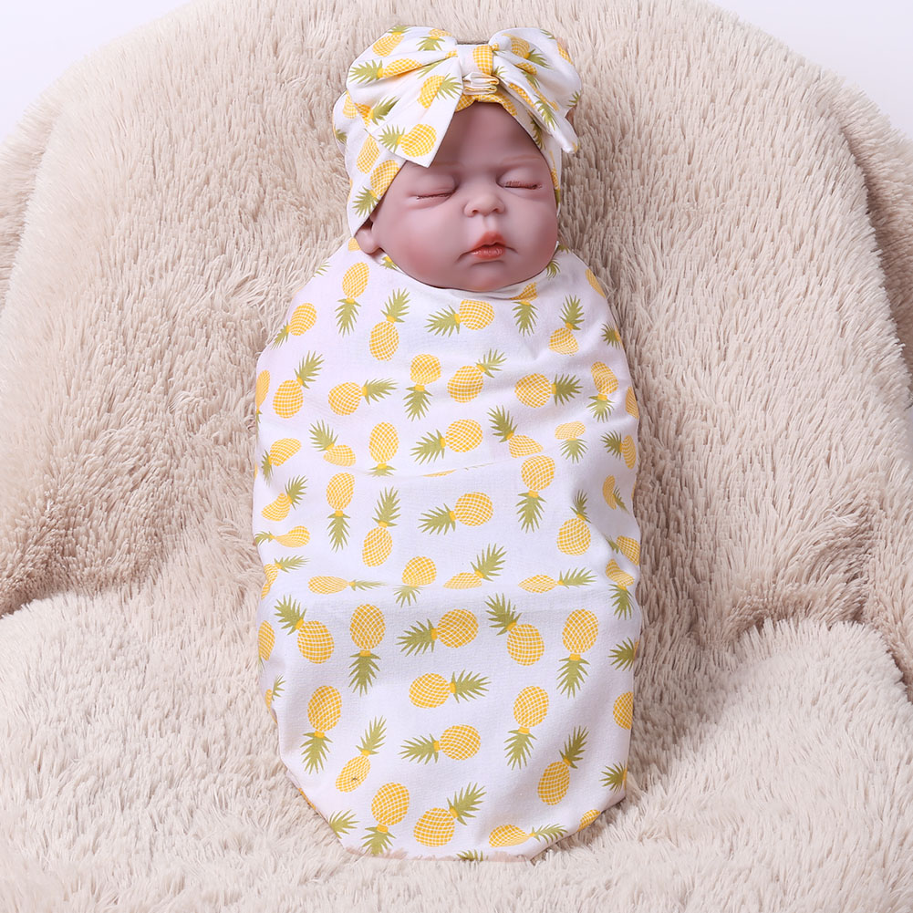 

Allover Pineapple Blanket and Headband