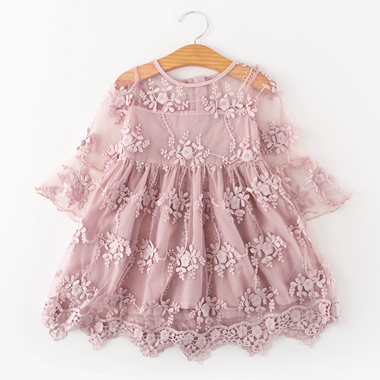 

Fairy Embroidered Lace Flower Flare-sleeve Dress for Toddler Girl and Girl