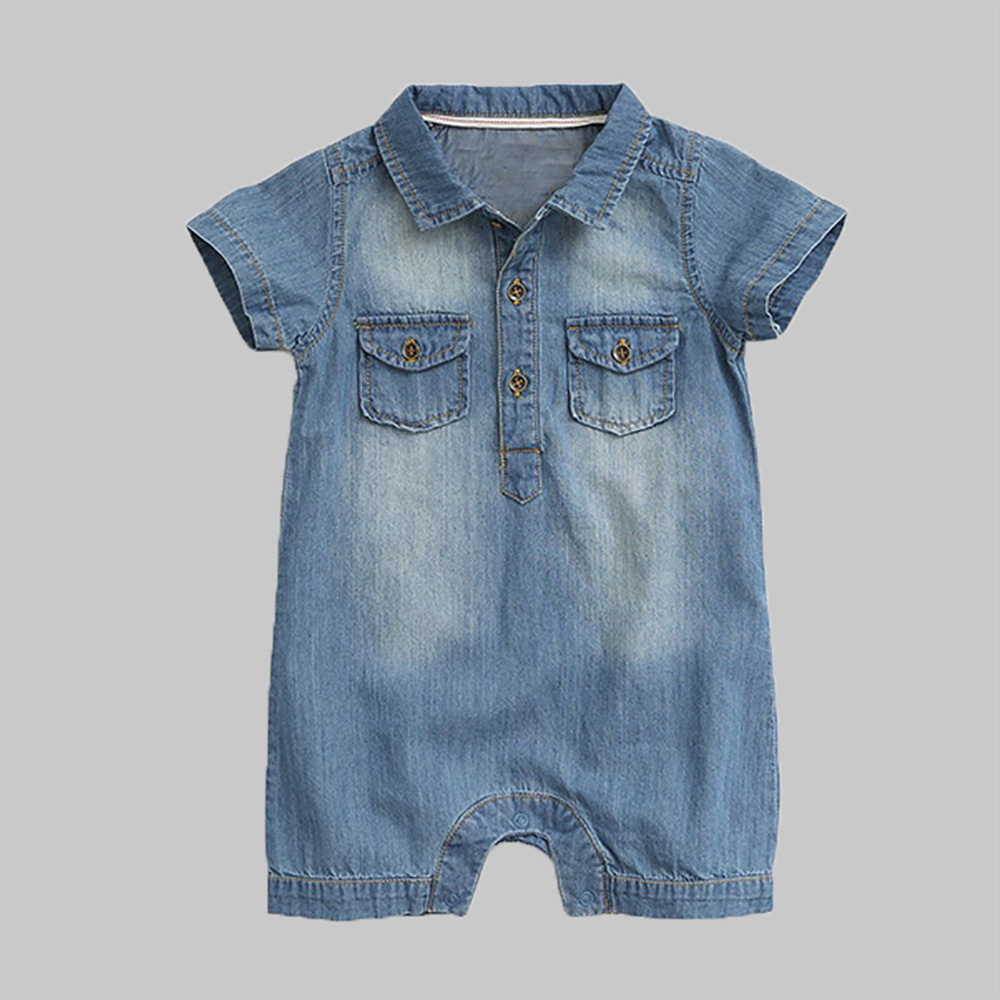 

Baby Pocket Design Denim Bodysuit