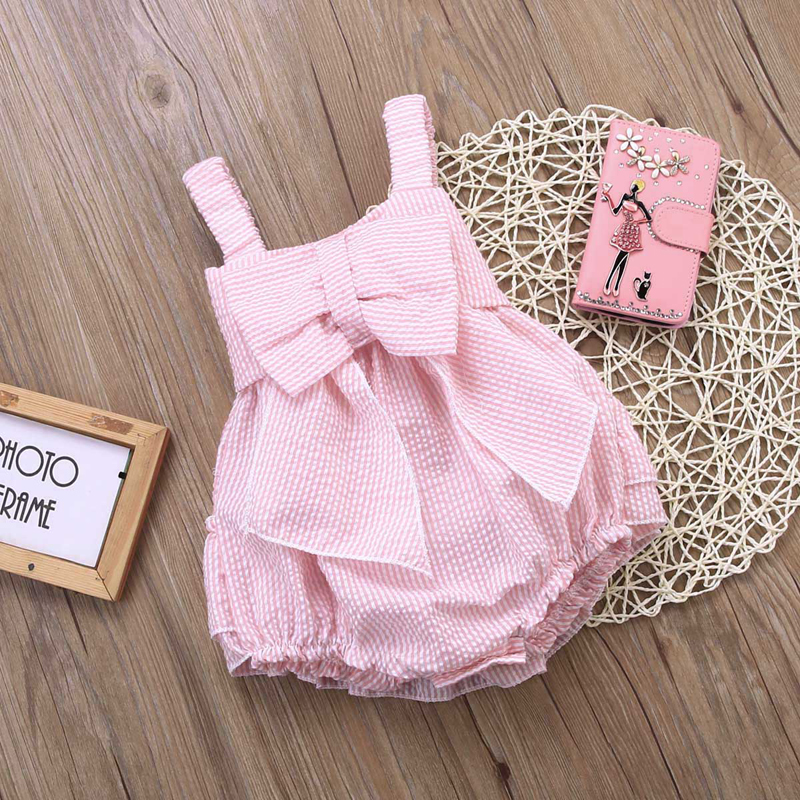 

Baby Stripe Bow Cake Dress Bodysuit