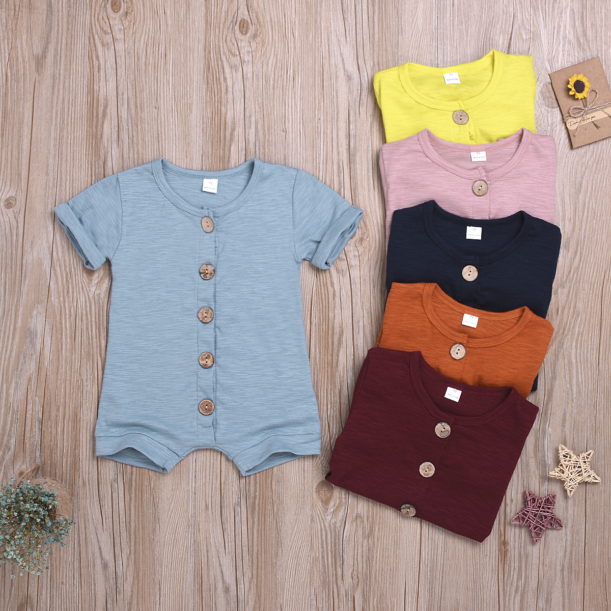 

Baby / Toddler Solid Candy Color Bodysuit