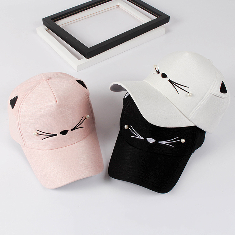 

Baby / Toddler 3D Ear Cat Embroidery Sunproof Hat